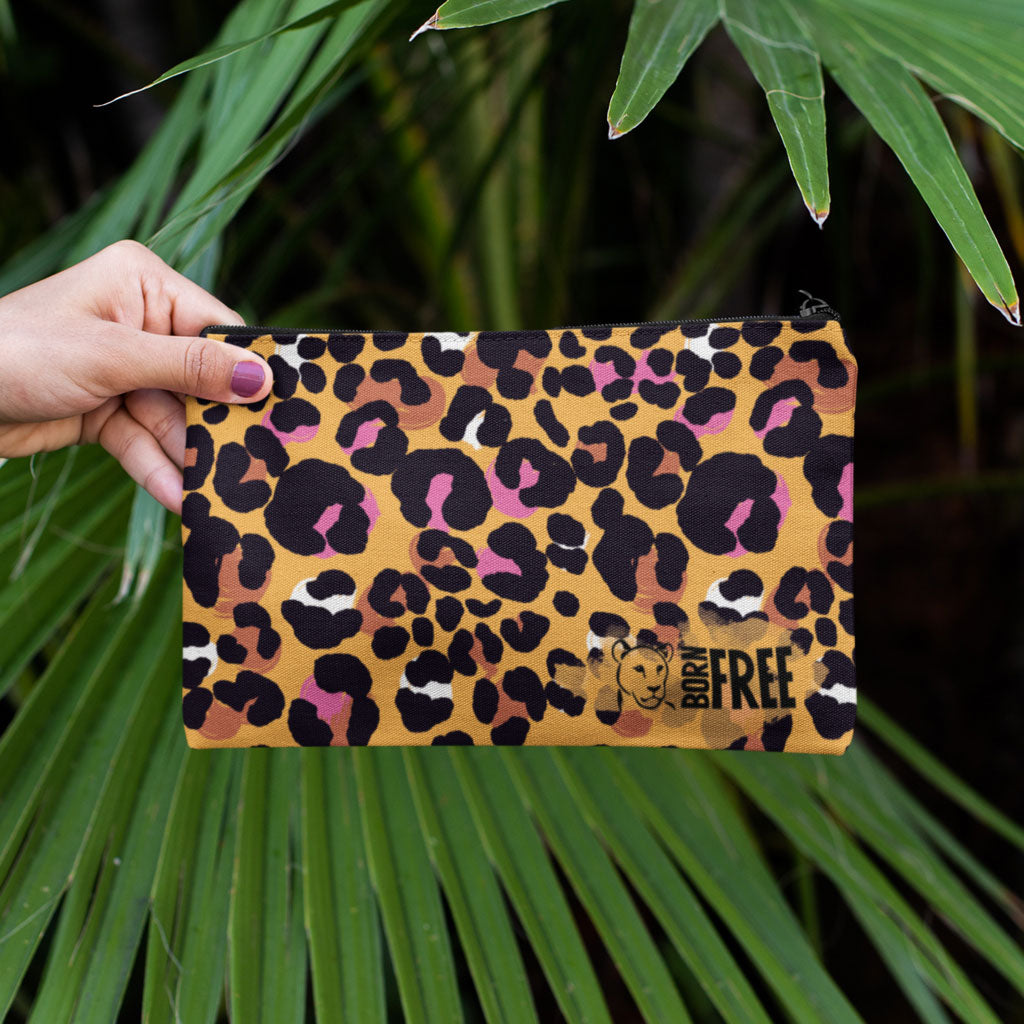 Pink Light Studio Everyday Jungle Animal Print Pencil Case