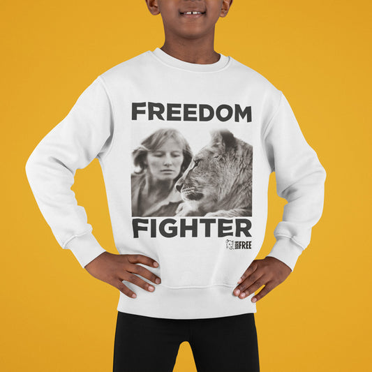 Freedom Fighter - Dame Virginia and Girl Black Print Sweatshirt