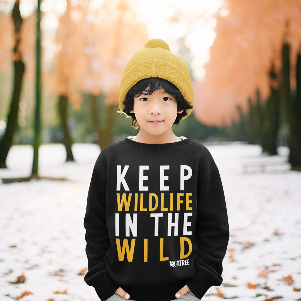 Keep Wildlife in the Wild White Print Sweatshirt - Call To Action