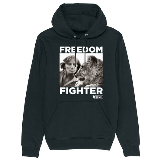 Dame Virginia Freedom Fighter White Print Hoodie
