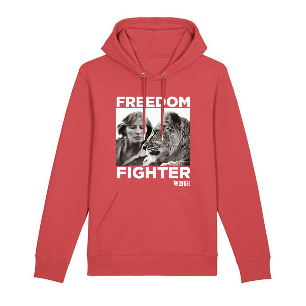 Dame Virginia Freedom Fighter White Print Hoodie