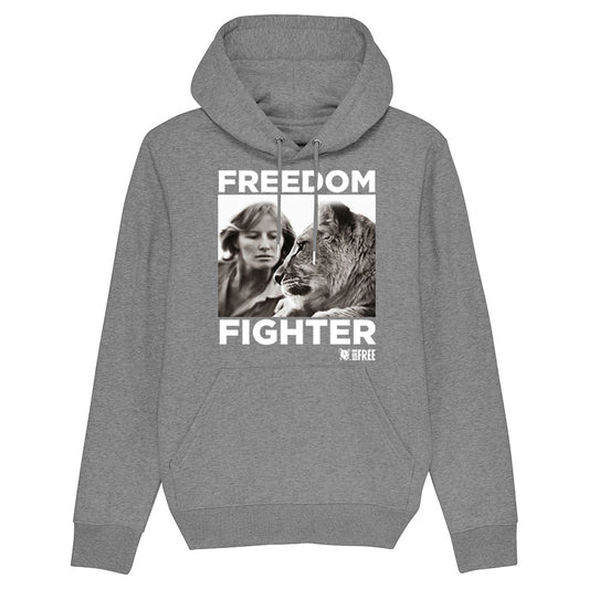 Dame Virginia Freedom Fighter White Print Hoodie