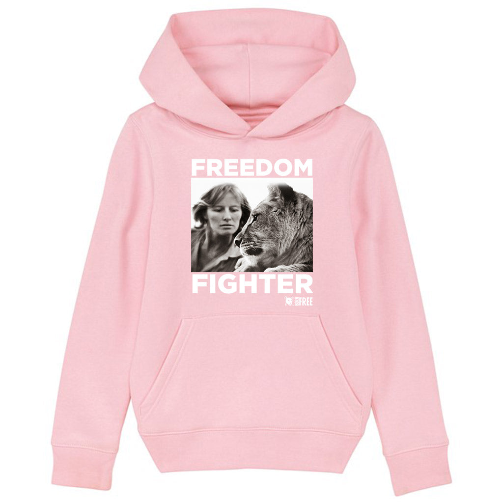 Dame Virginia Freedom Fighter White Print Hoodie