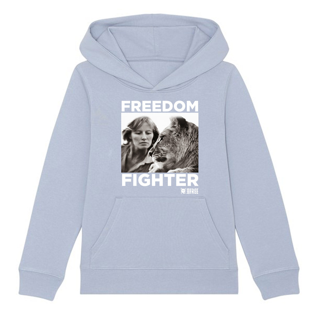 Dame Virginia Freedom Fighter White Print Hoodie