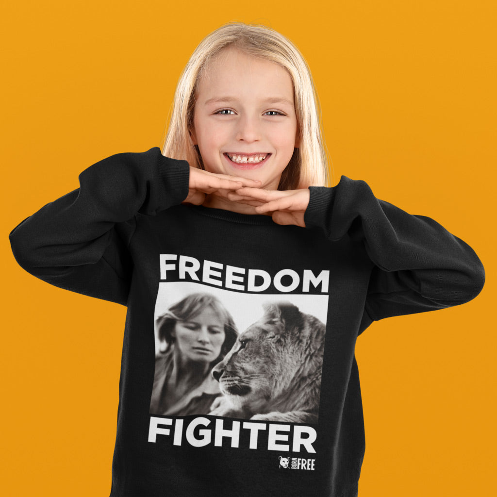 Dame Virginia Freedom Fighter White Print Sweatshirt