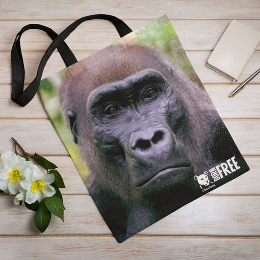Kamaya the Silverback Tote Bag by Dave Currey
