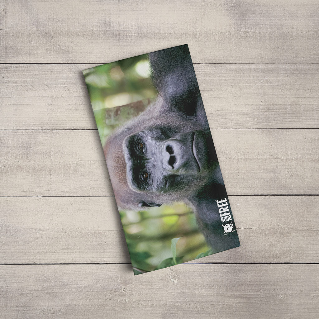 Kamaya the Silverback Organic Tea Towel by Dave Currey