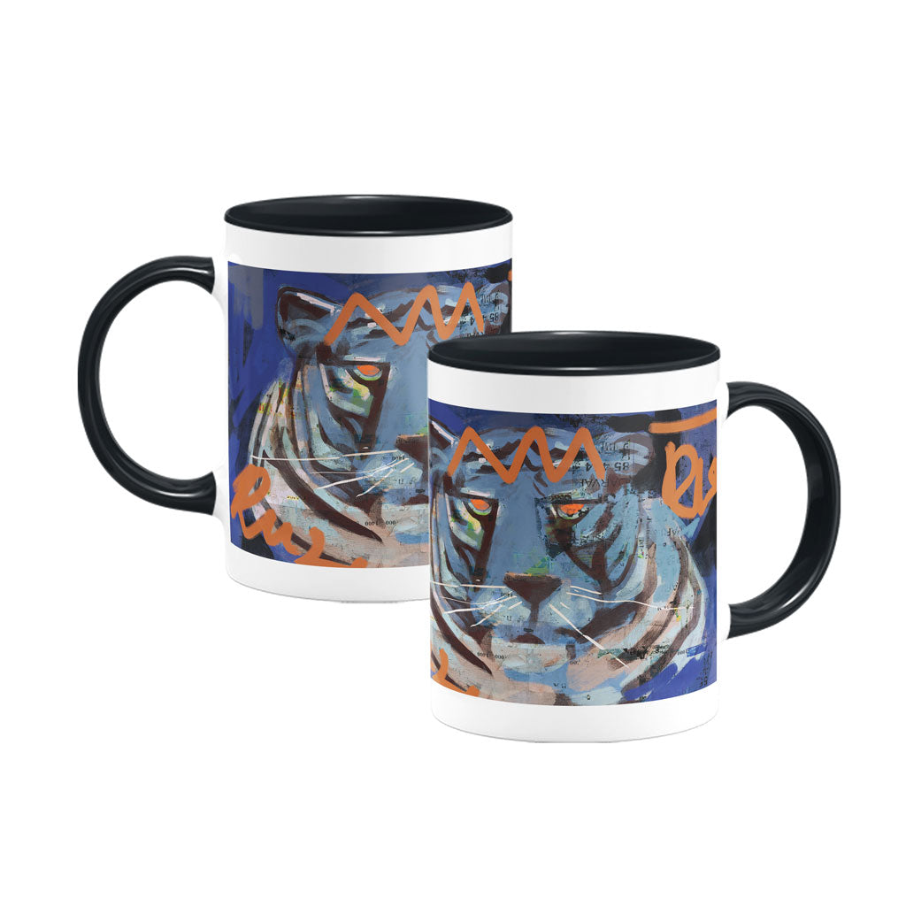 Bengal Tiger Black Mug by Epaule Carree