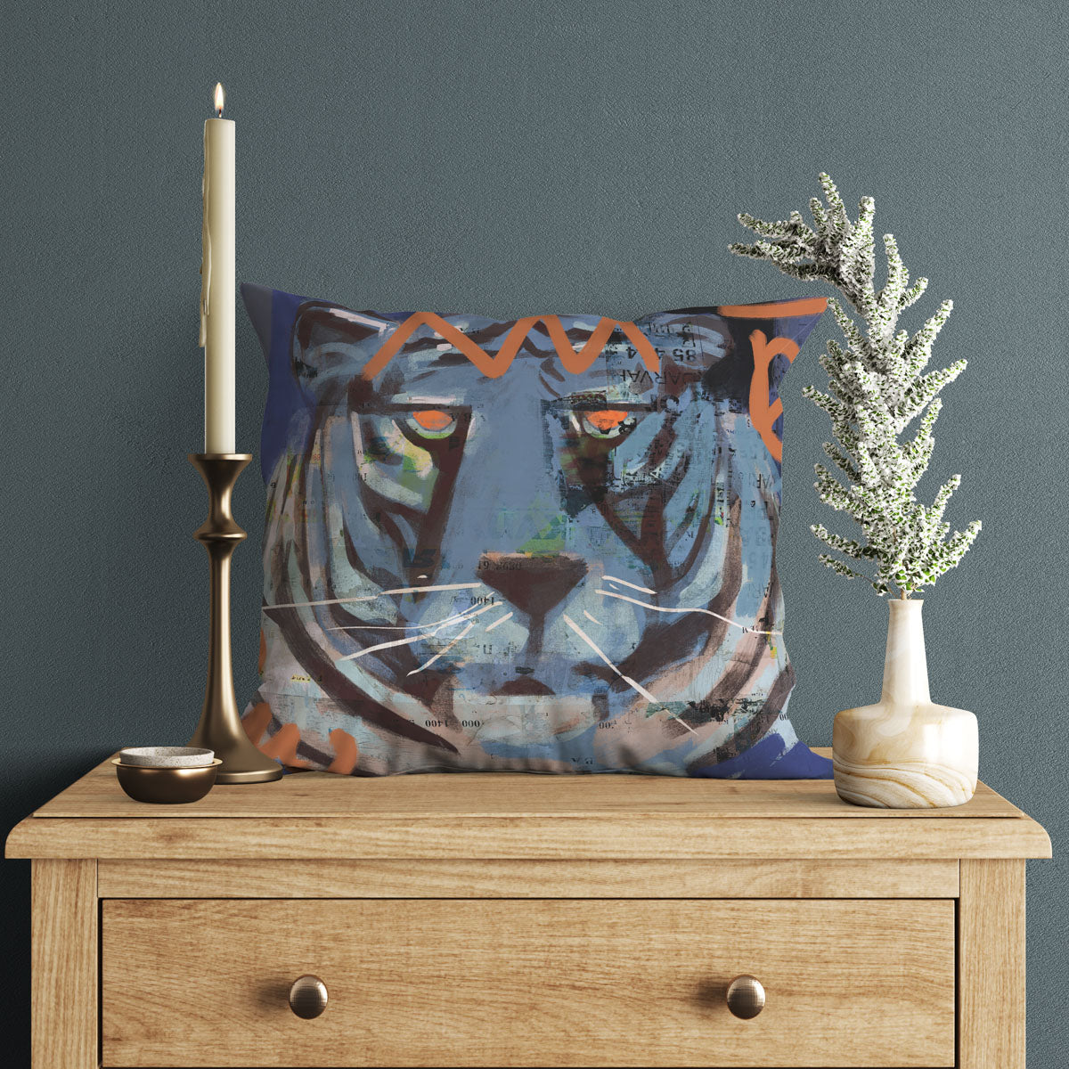 Bengal Tiger Organic Cushion by Epaule Carree