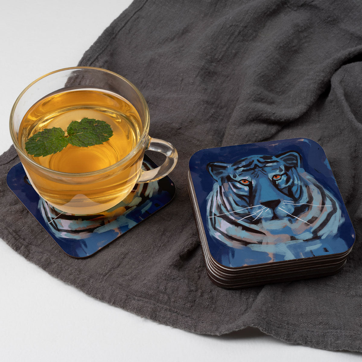 White Tiger Coaster by Epaule Carree