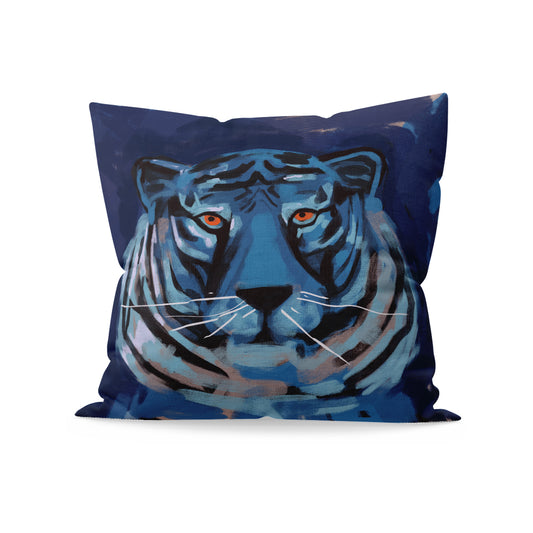 White Tiger Organic Cushion by by Epaule Carree