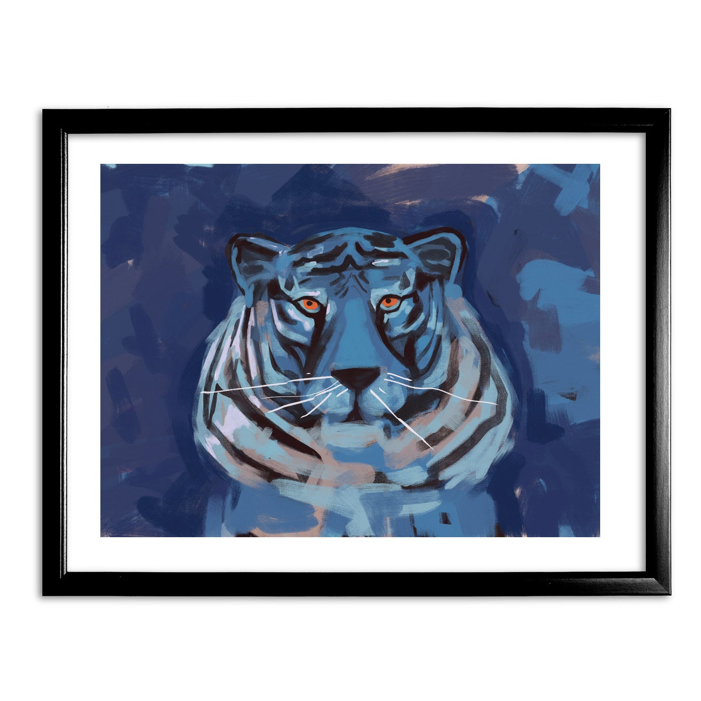 White Tiger Art Print by Epaule Carree