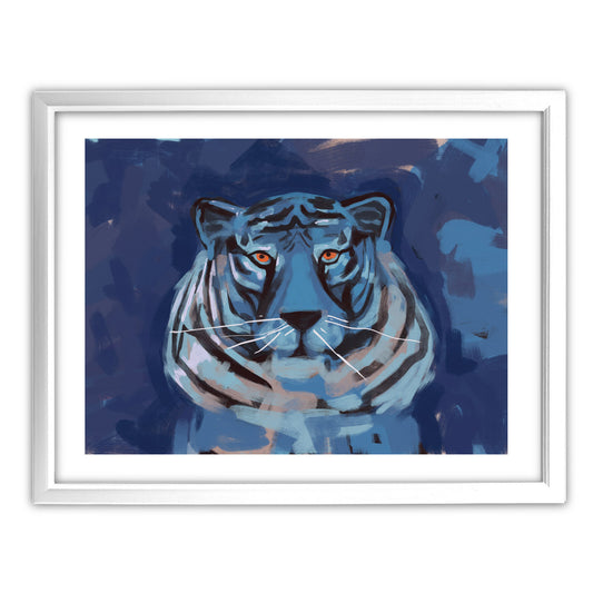 White Tiger Art Print by Epaule Carree