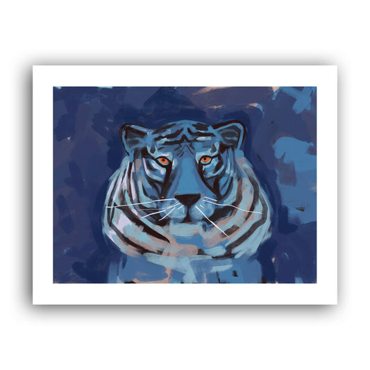 White Tiger Art Print by Epaule Carree