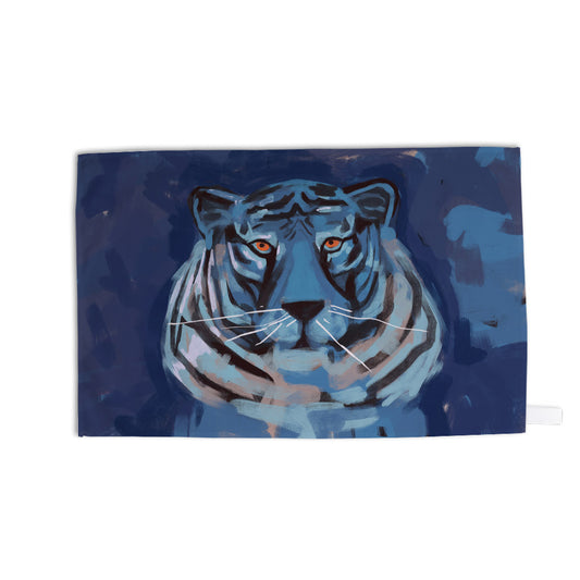 White Tiger Tea Towel