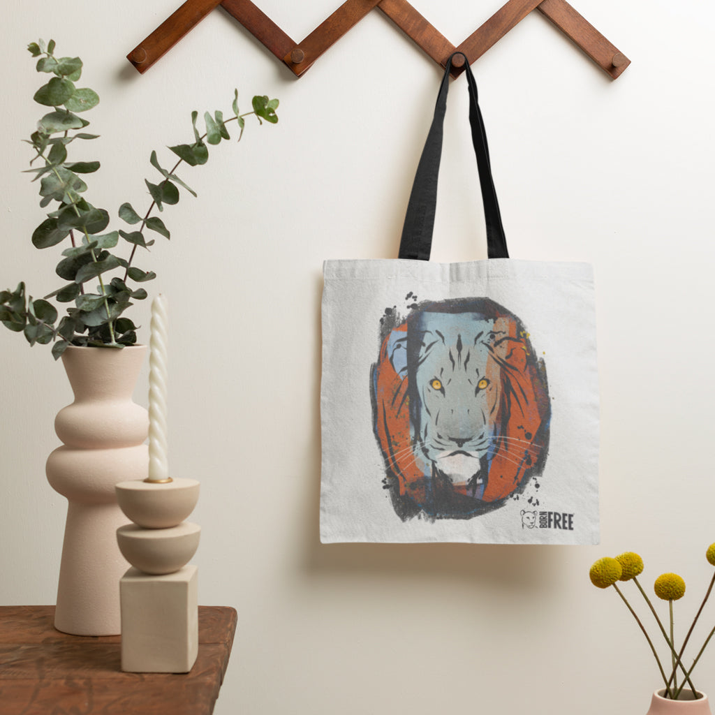 Lion Tote Bag by Rory McQueen