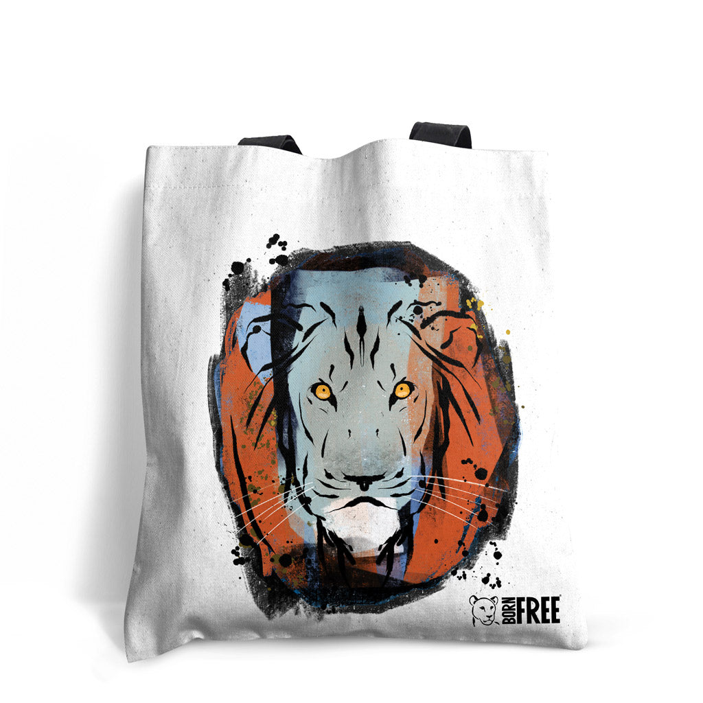 Lion Tote Bag by Rory McQueen