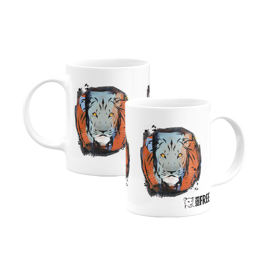 Lion Mug by Rory McQueen