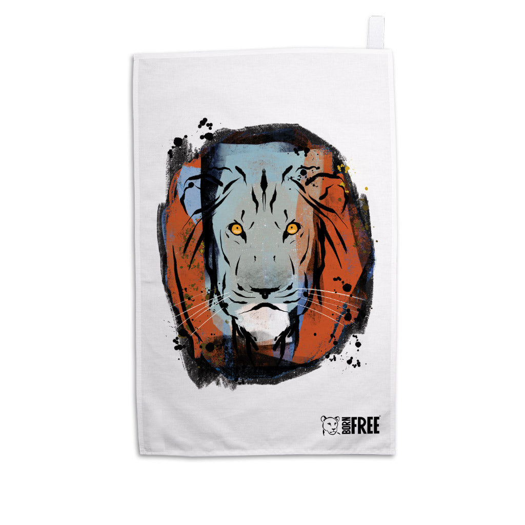 Lion Tea Towel by Rory McQueen