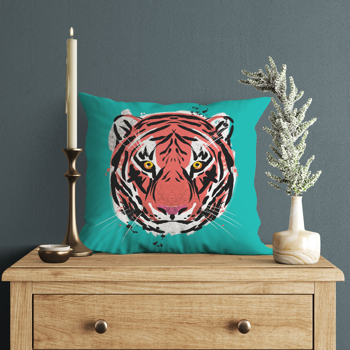 Tiger Organic Cushion by Rory McQueen