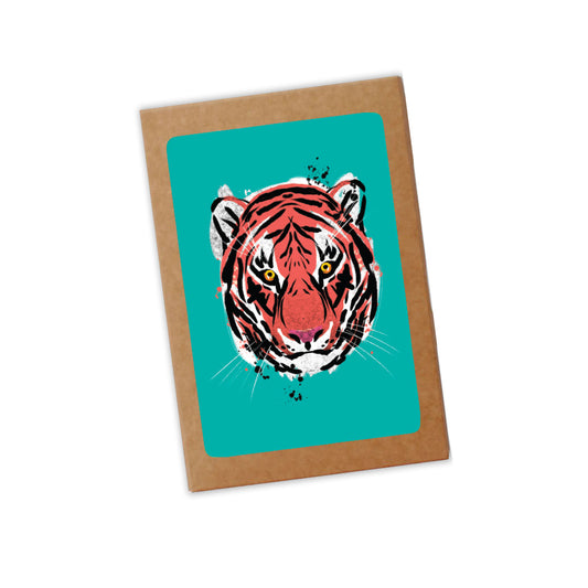 Tiger Postcard Pack of 8 by Rory McQueen