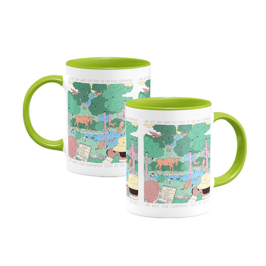 Born Free - Countryside - Green Colour Insert Mug