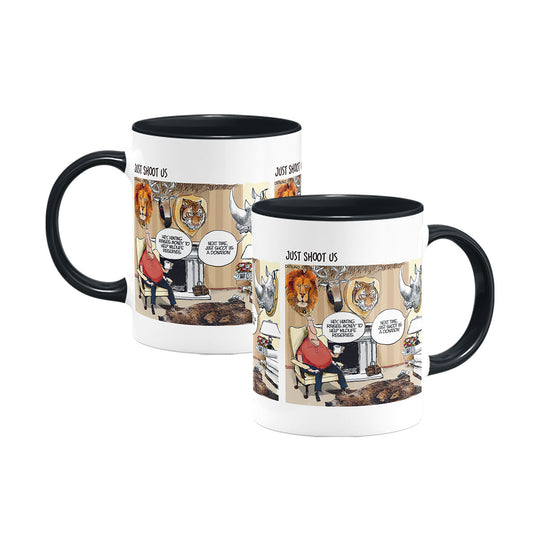 Born Free - Just Shoot Us - Black Colour Insert Mug