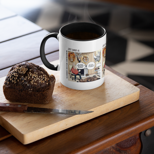 Born Free - Just Shoot Us - Black Colour Insert Mug