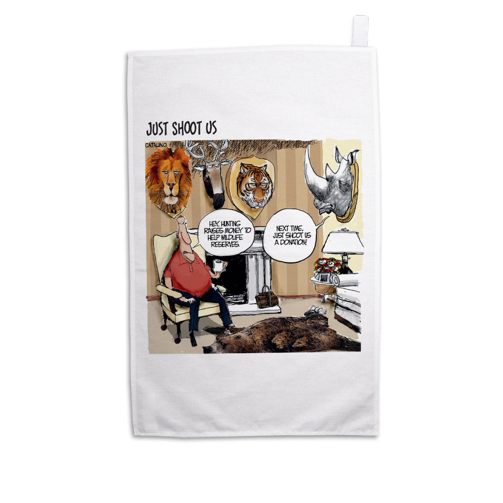 Born Free - Just Shoot Us Tea Towel