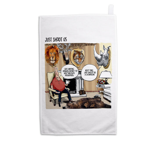 Born Free - Just Shoot Us Tea Towel