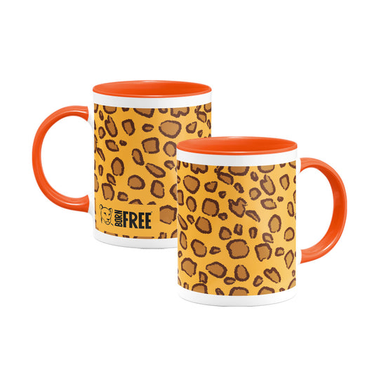 Leopard Print Orange Mug