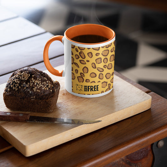 Leopard Print Orange Mug