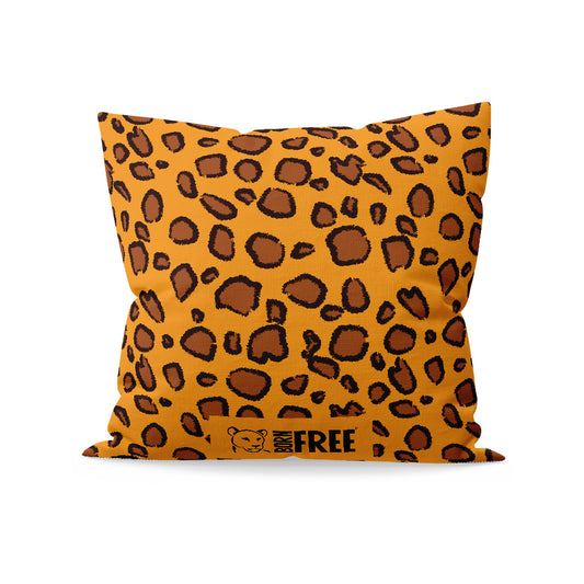 Leopard Print Organic Cushion - Born Free Animal Prints