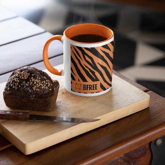 Tiger Print Orange Mug