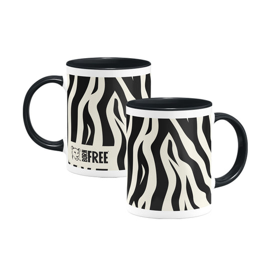 Zebra Print Black Mug