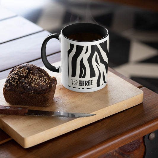 Zebra Print Black Mug