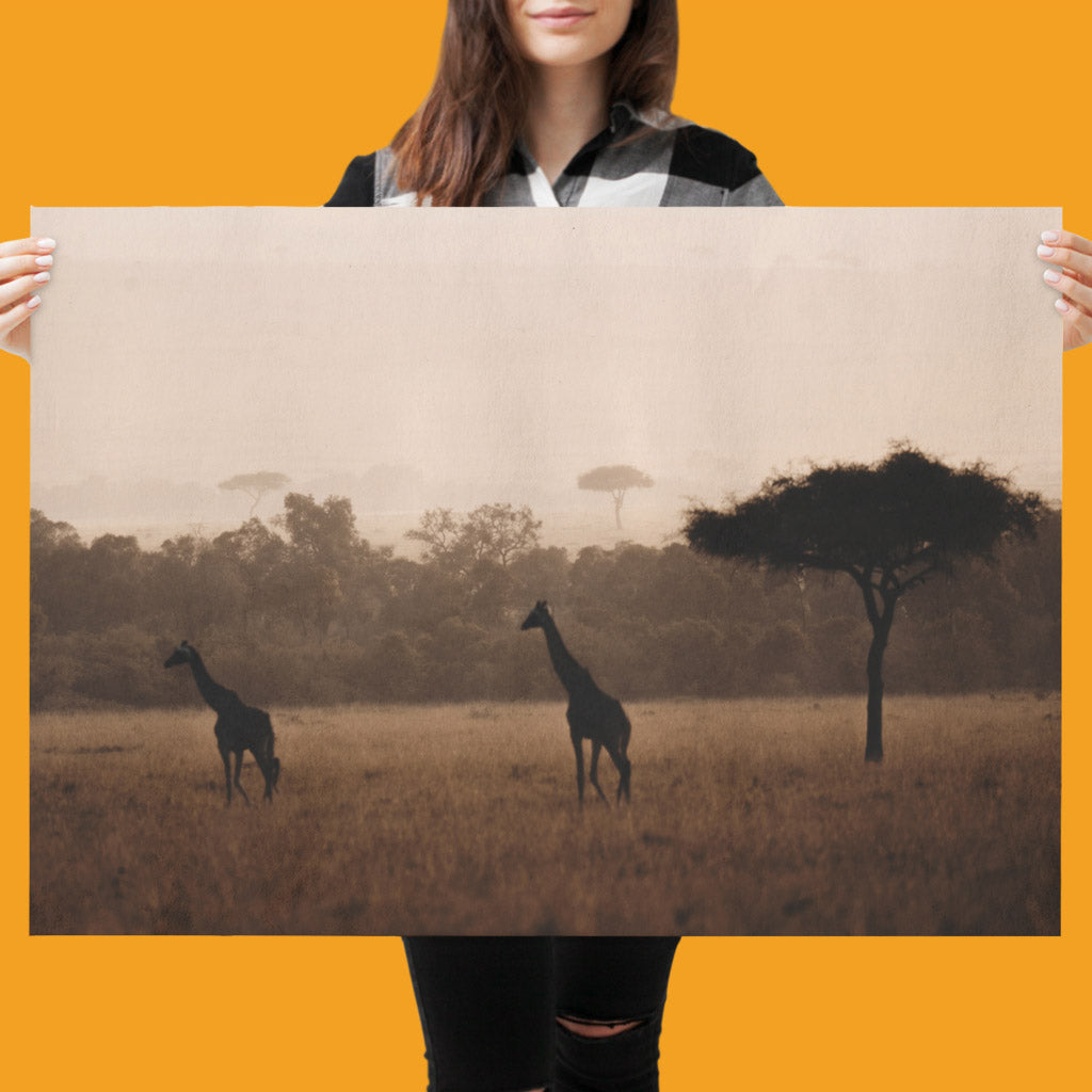 Giraffes in the Wild Art Print by Will Travers