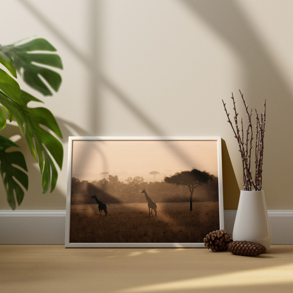 Giraffes in the Wild Art Print by Will Travers