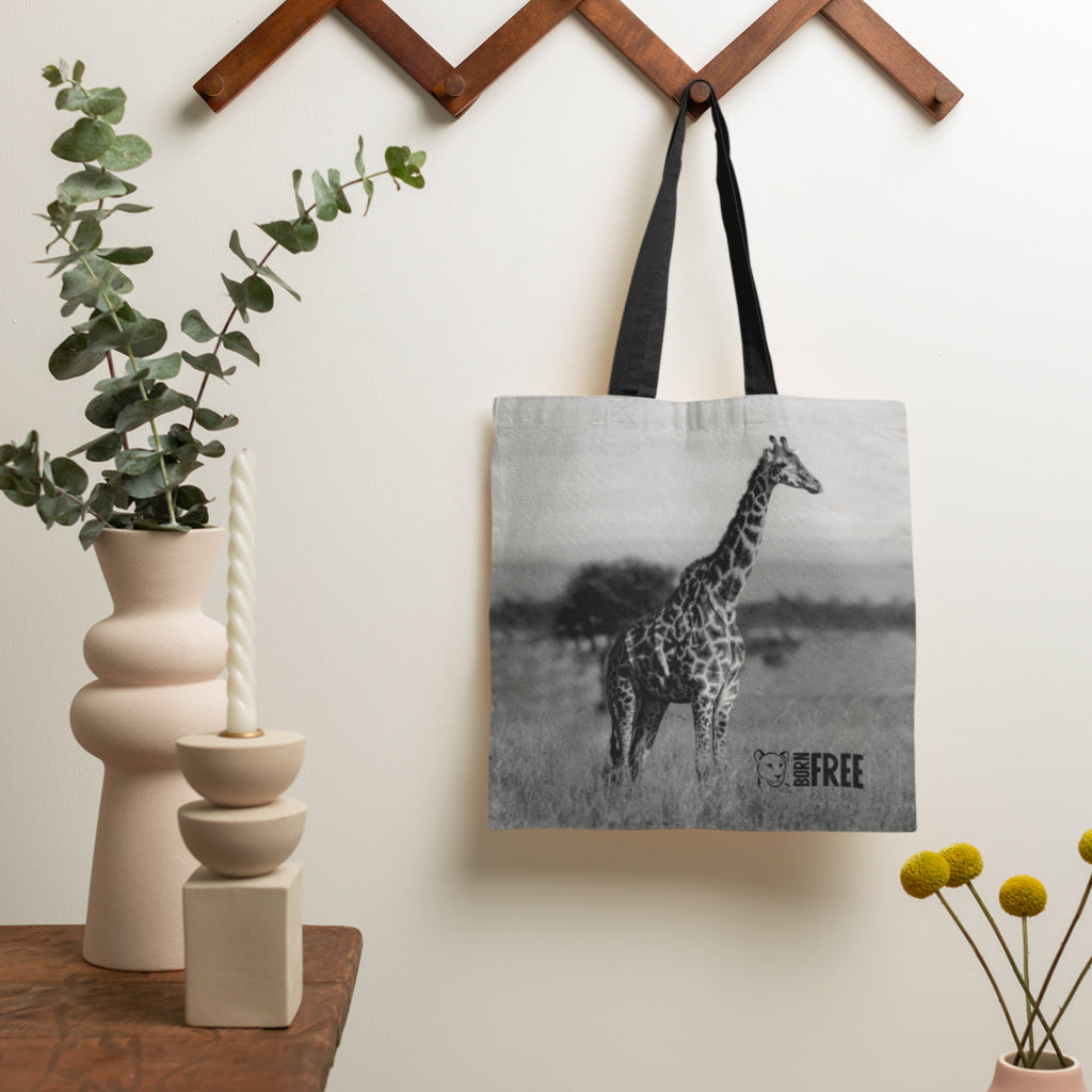 Tall Standing Giraffe Tote Bag by Will Travers