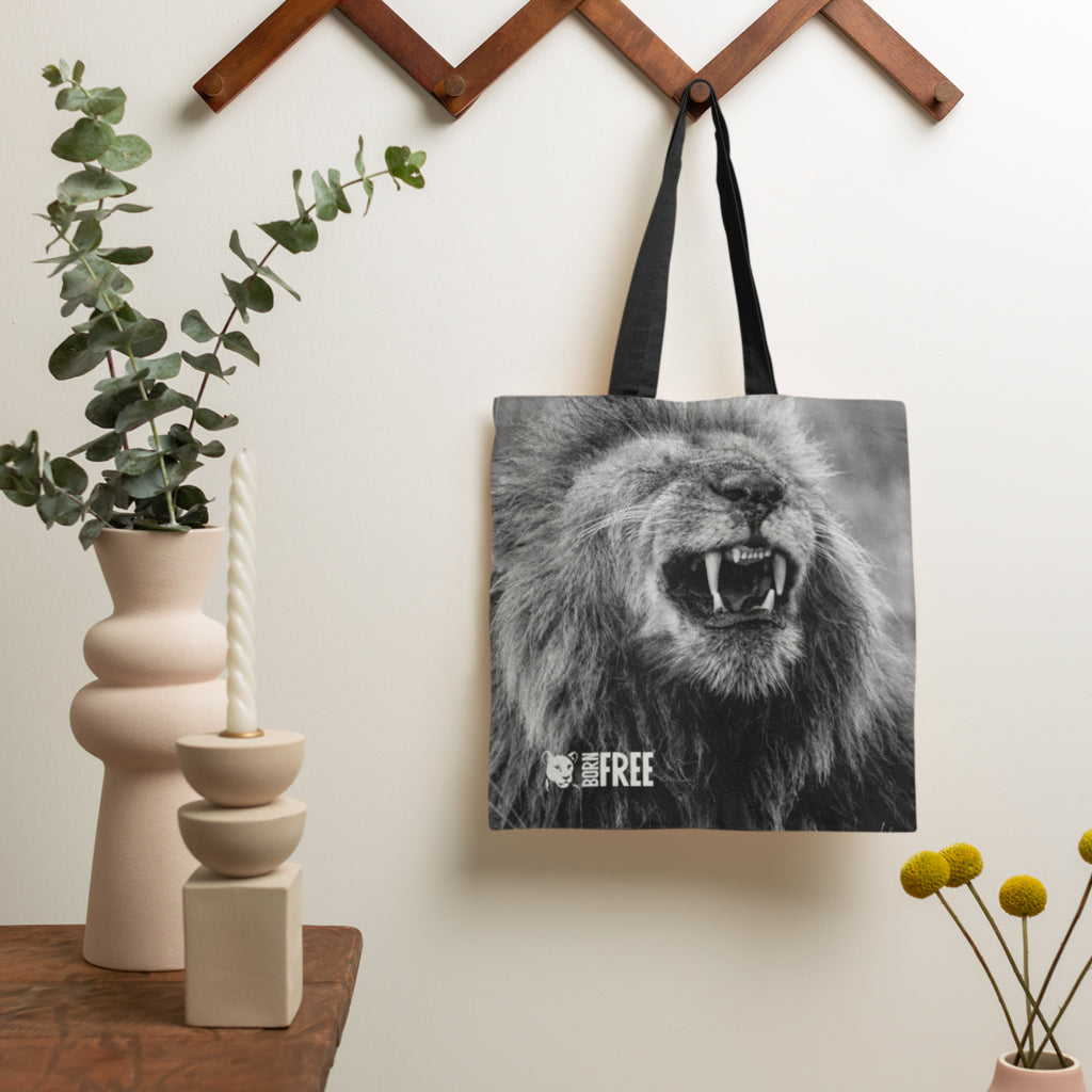 Happy Lion Tote Bag by Will Travers
