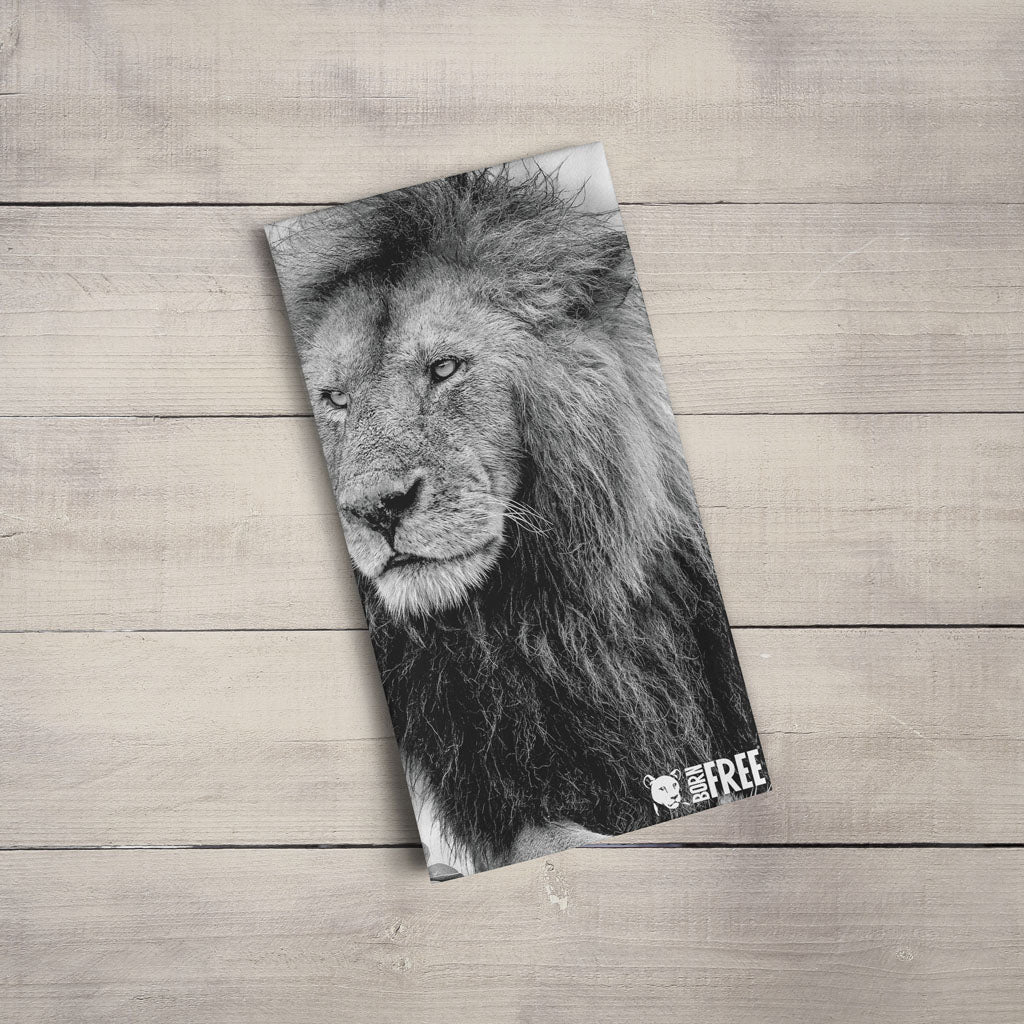 Handsome Lion Tea Towel by Will Travers