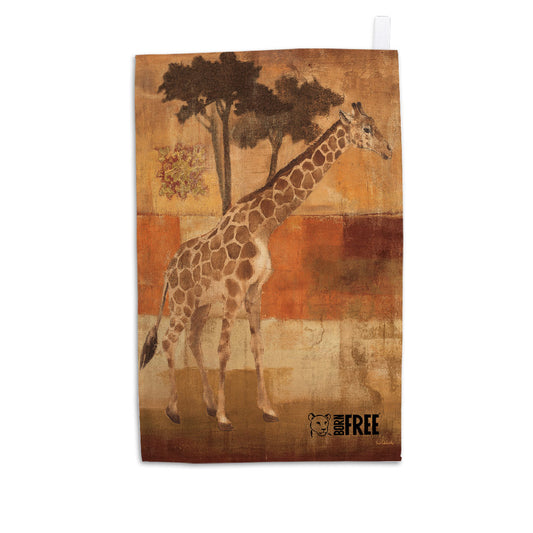 Animals on Safari Tea Towel