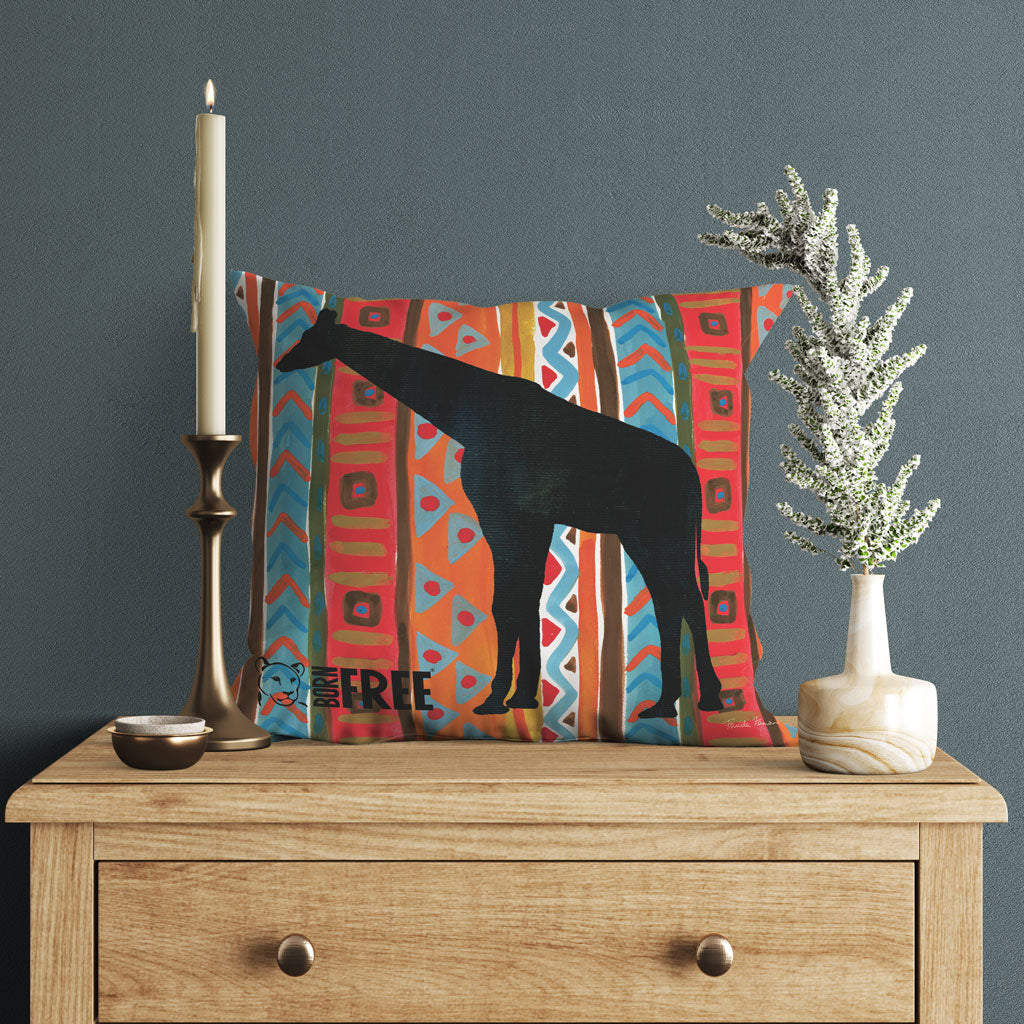 Wild Apple Graphics African Giraffe Print Organic Cushion