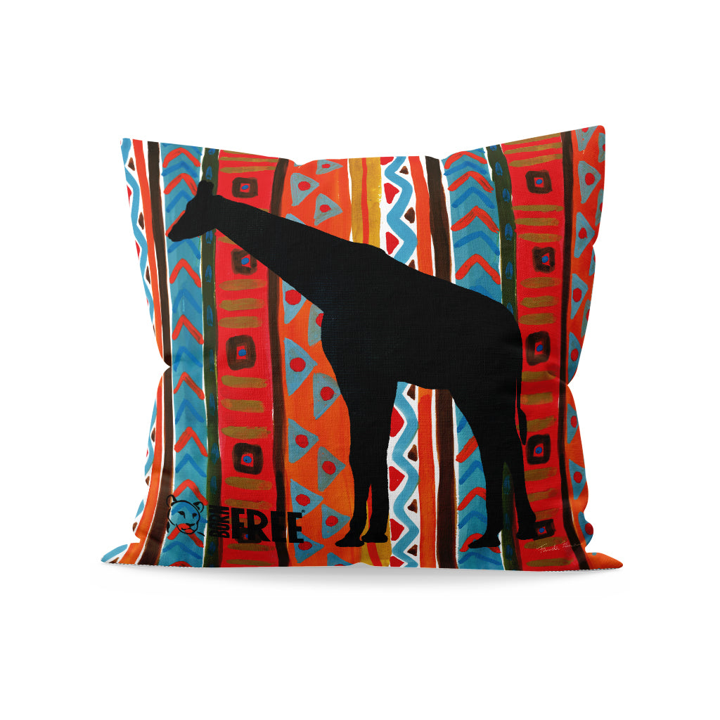 Wild Apple Graphics African Giraffe Print Organic Cushion