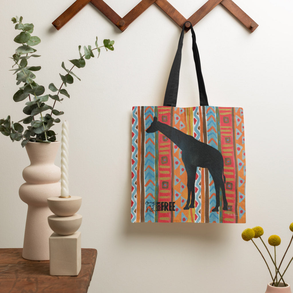 Wild Apple Graphics African Giraffe Print Tote Bag