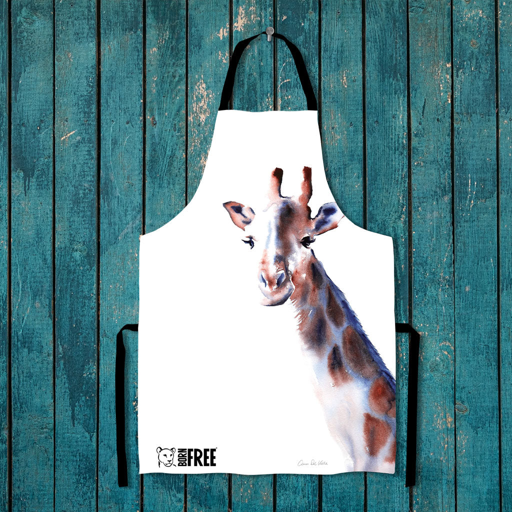 Wild Apple Graphics Copper and Blue Giraffe Apron