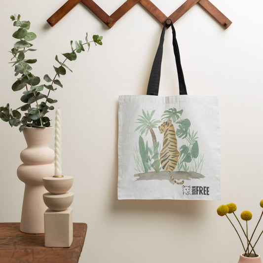Pink Light Studio Jungle Tiger Tote Bag