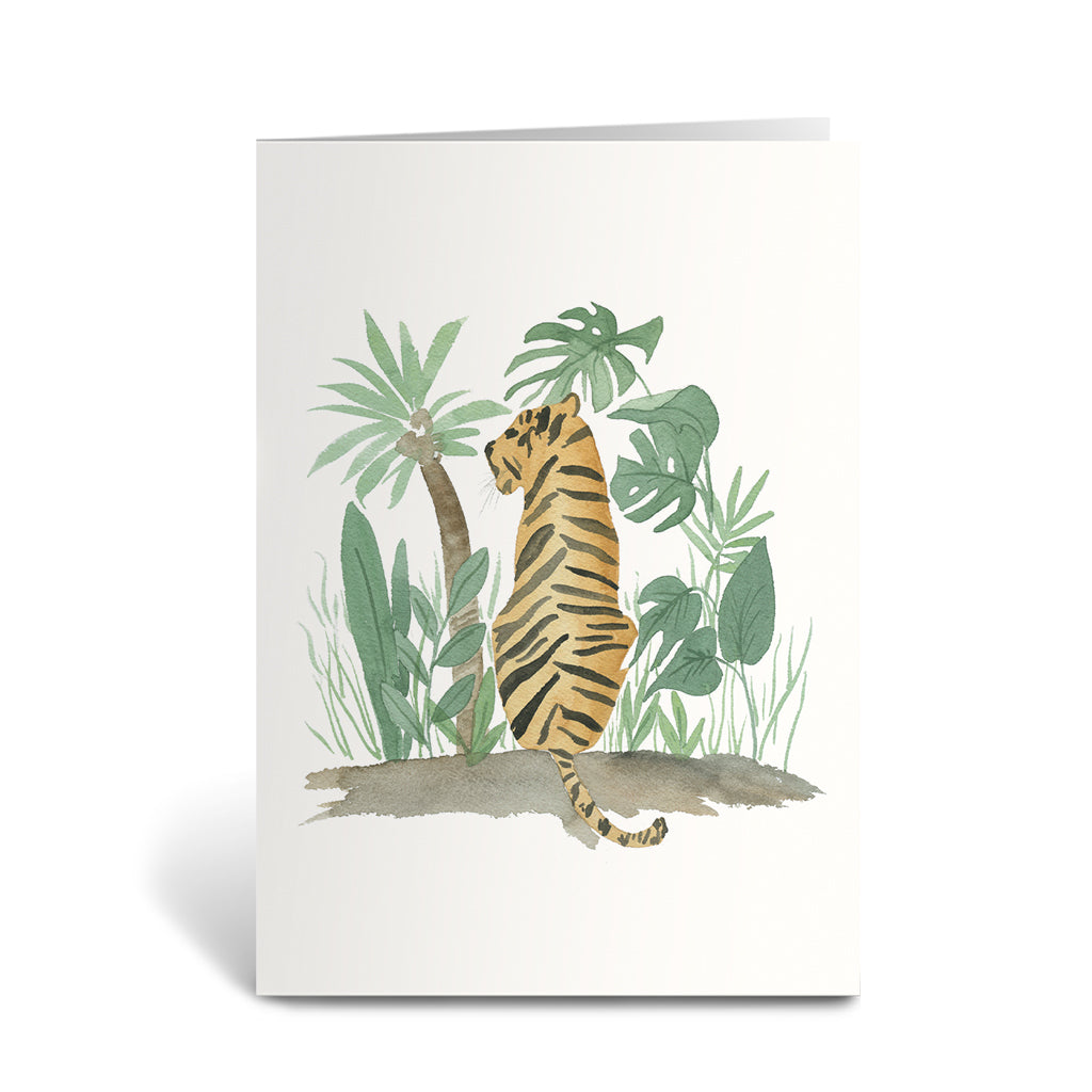 Pink Light Studio Jungle Tiger Greeting Cards - Pack of 6