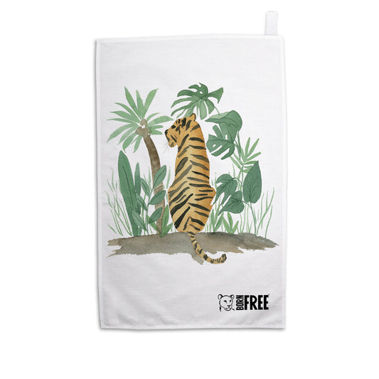 Pink Light Studio Jungle Tiger Tea Towel