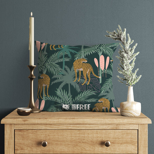 Pink Light Studio Everyday Jungle Cats Organic Cushion